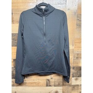 Nike Pro Hyperwarm Womens XL Black Quarter Zip Cutout Back Long Sleeve Top